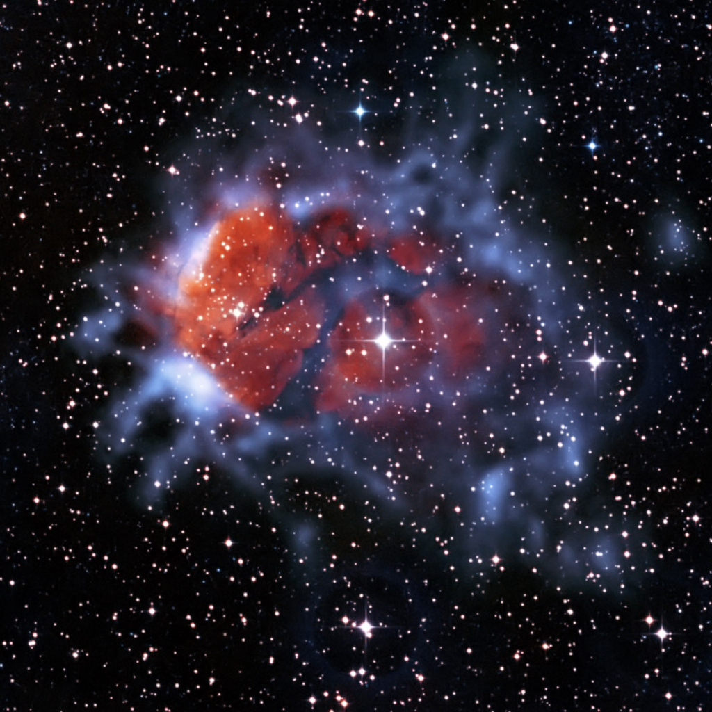 Эмиссионная туманность в космосе