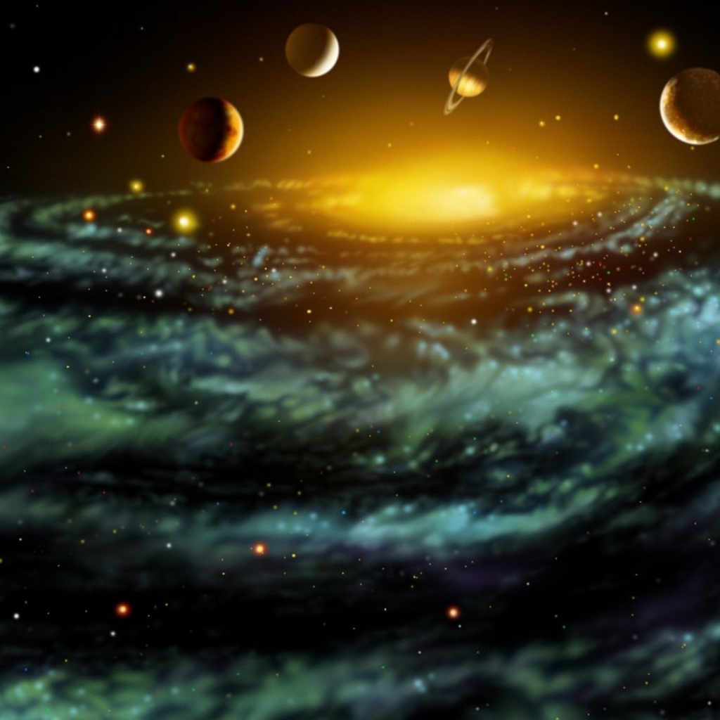 Планеты и звездная спираль