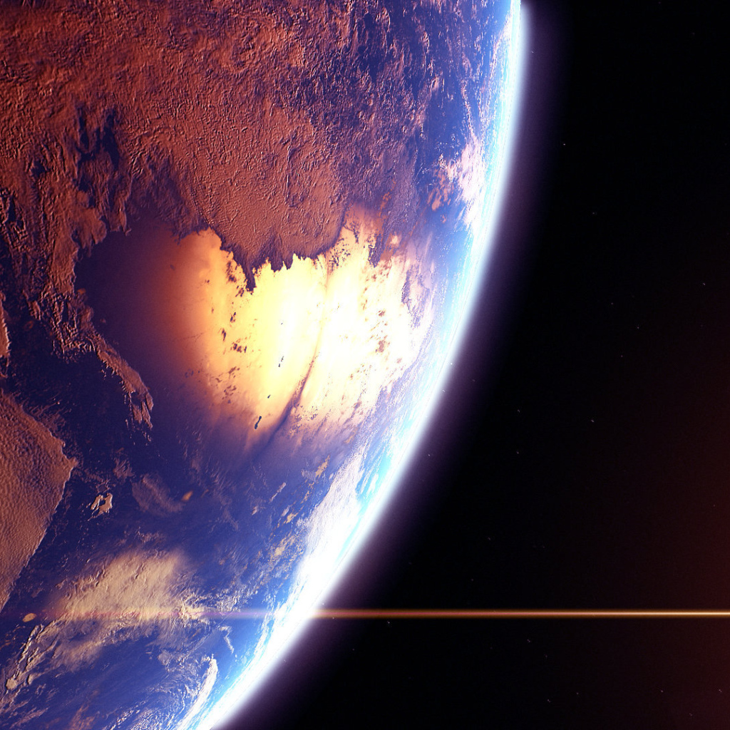 Отражение солнца от океана