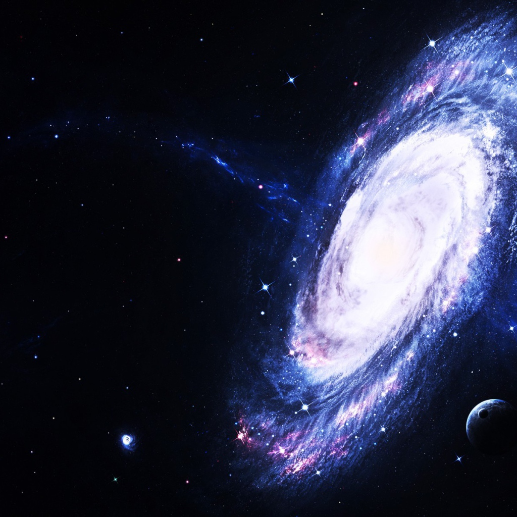 Спиральная галактика в космосе