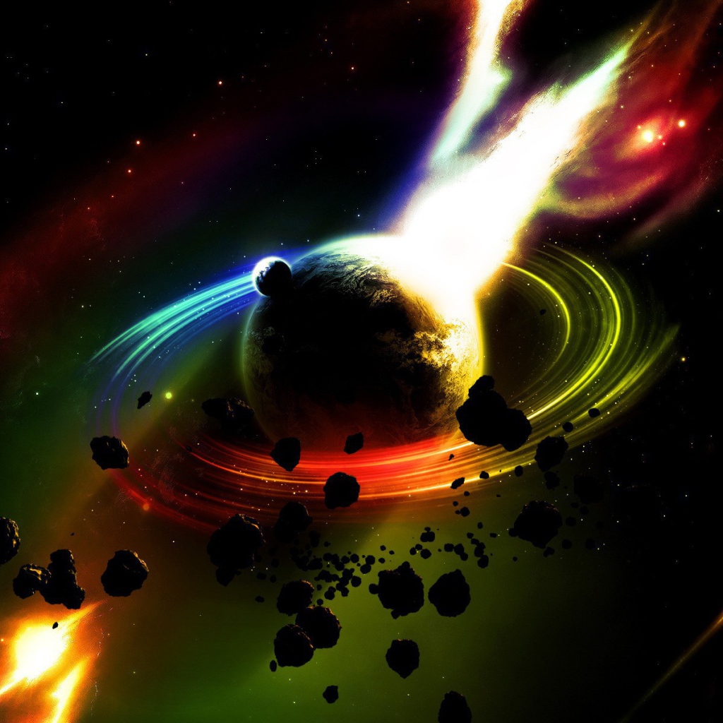 Астероид с разноцветным хвостом