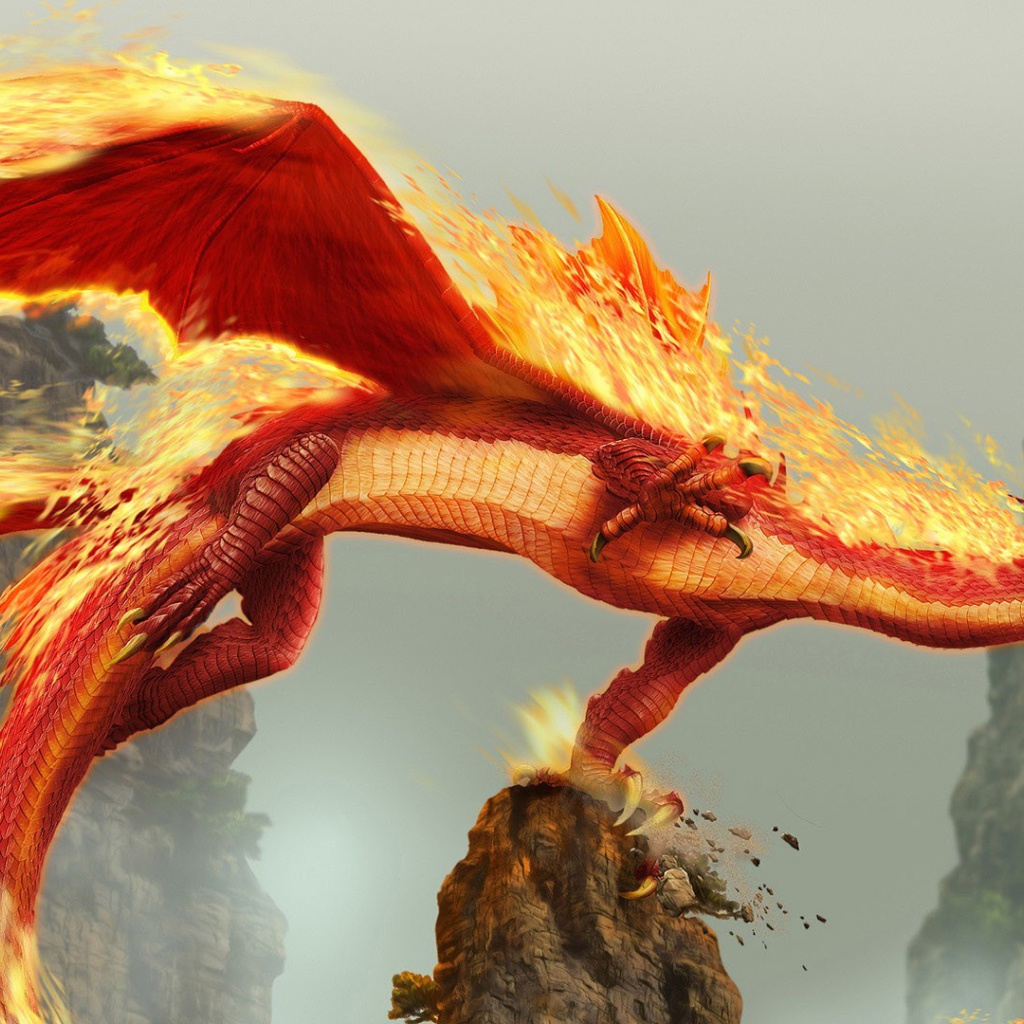 Огненный дракон летит