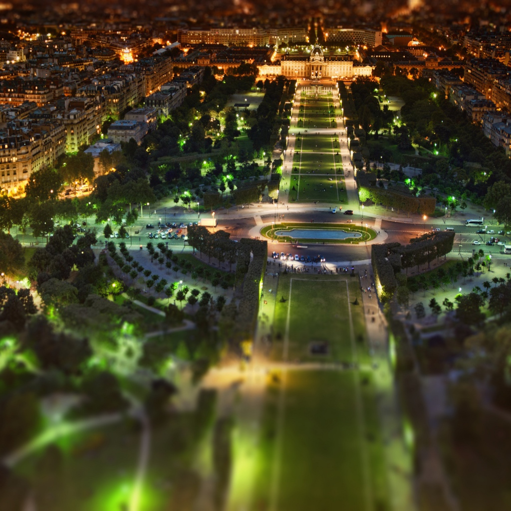 Ночная панорама Парижа