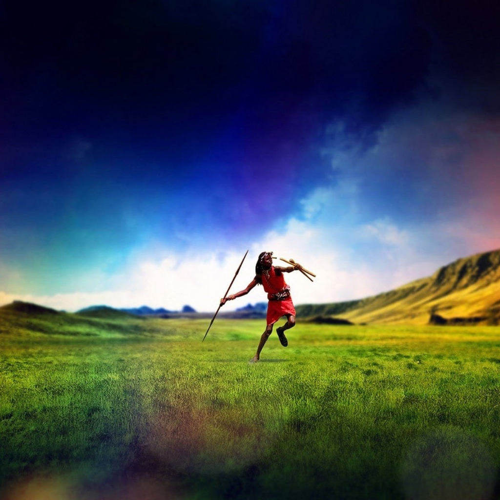 Абориген с копьем