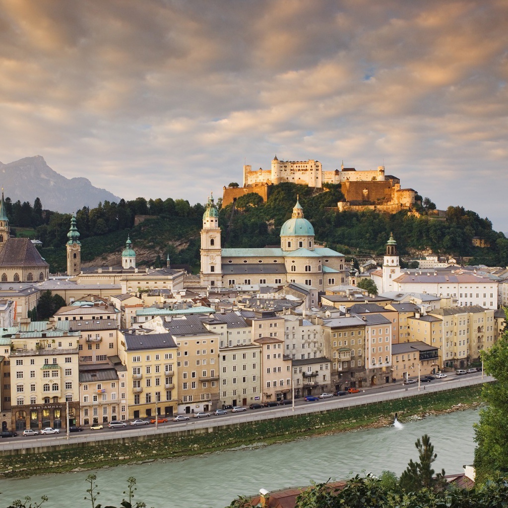 	 Австрия Зальцбург замок пейзаж