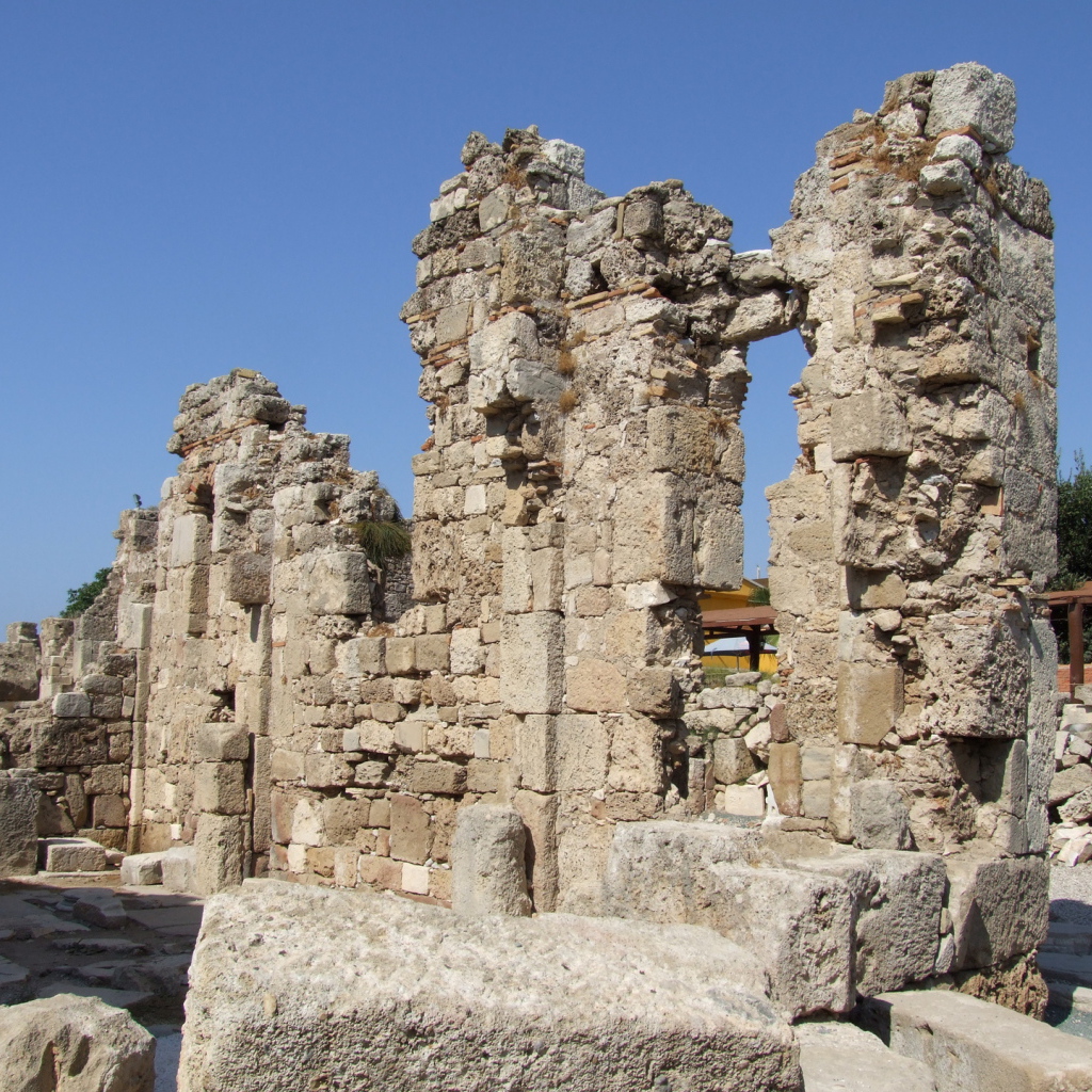 Ancient walls Agora Turkey