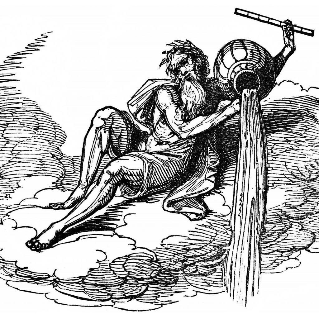 Водолей на белом фоне