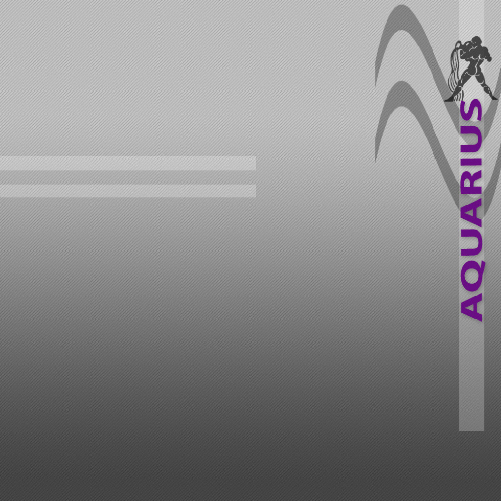 Знак зодиака водолей, серый фон