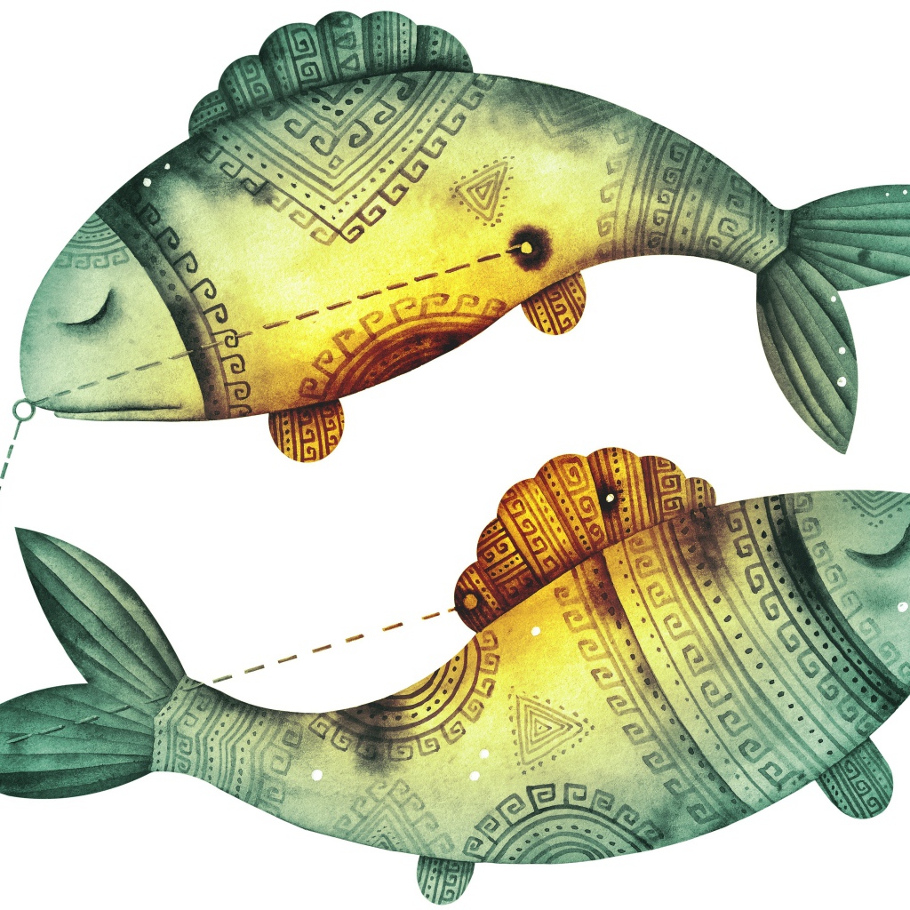 Рисунок знака зодиака рыбы