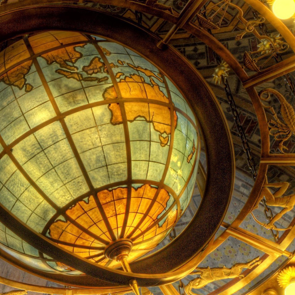 Глобус и знаки зодиака