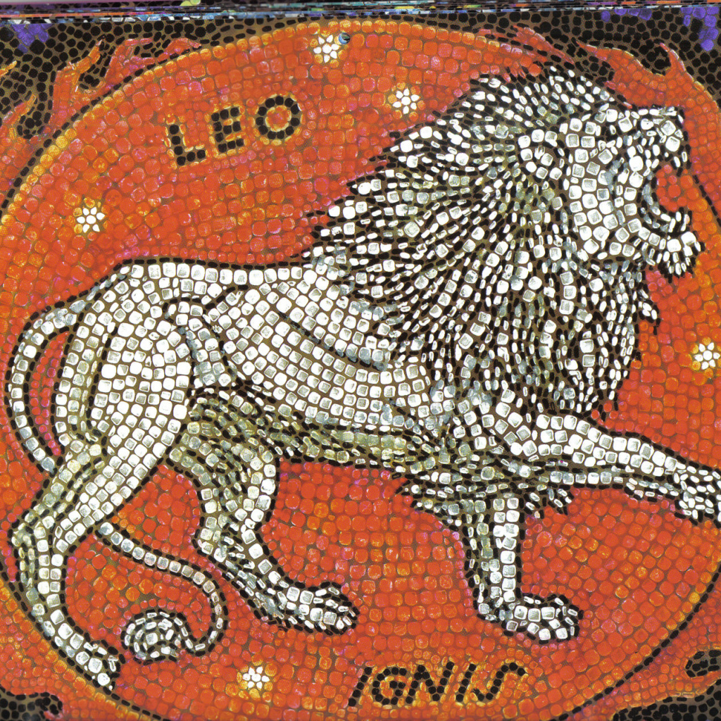 Лев, мозаика
