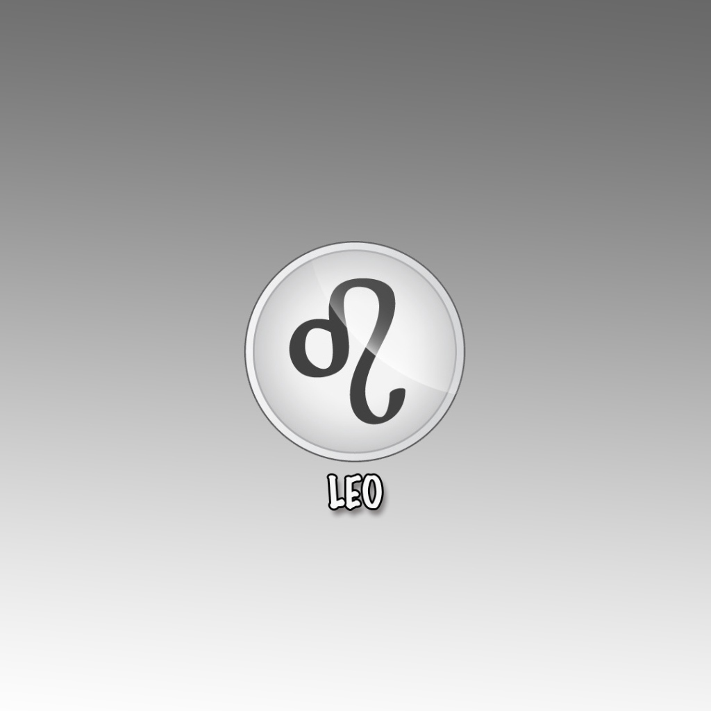 Знак лев на сером фоне