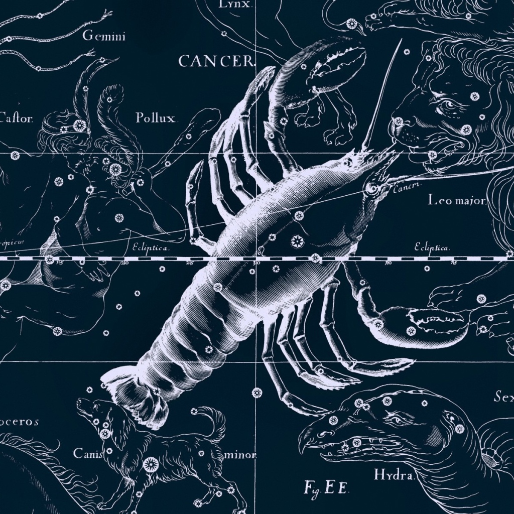 Карта звездного неба, рак