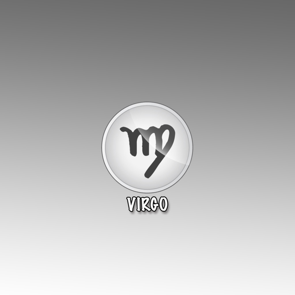 Знак дева на сером фоне