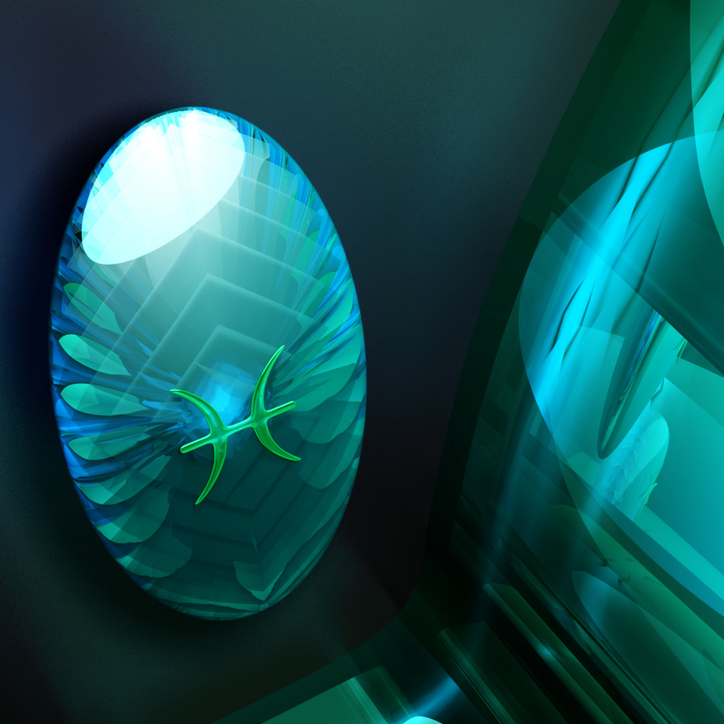 Знак зодиака рыбы, креативный рисунок