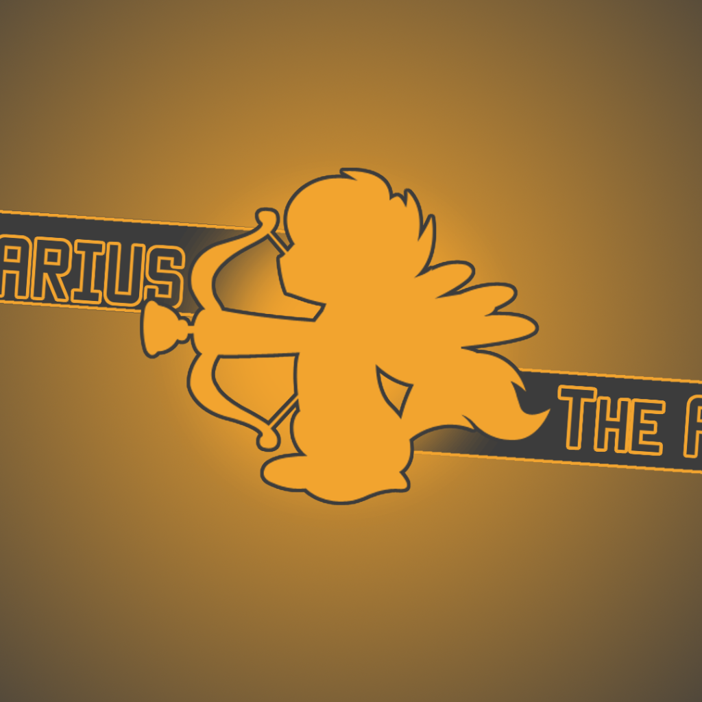 Красивый детский рисунок, стрелец