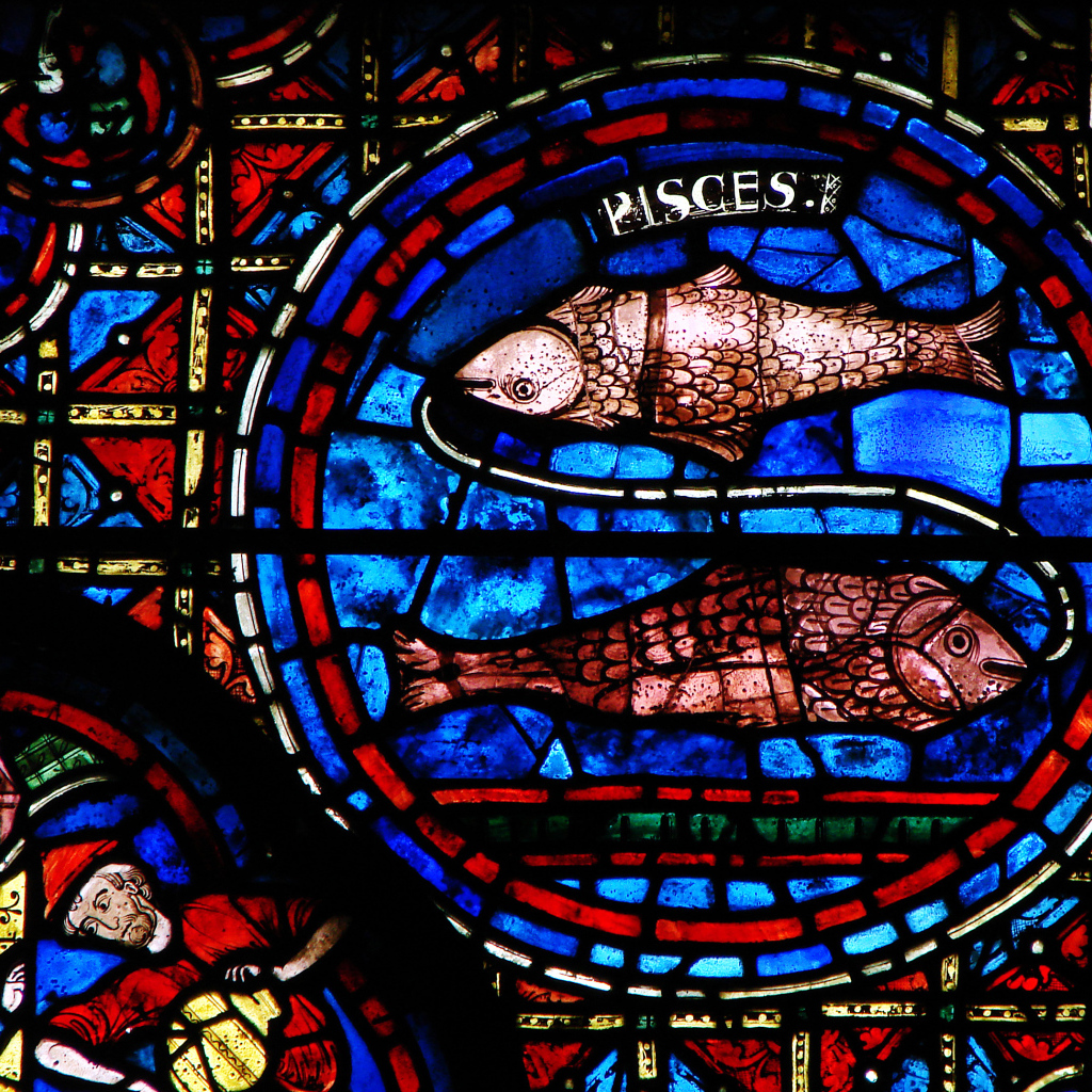 Рыбы, витраж