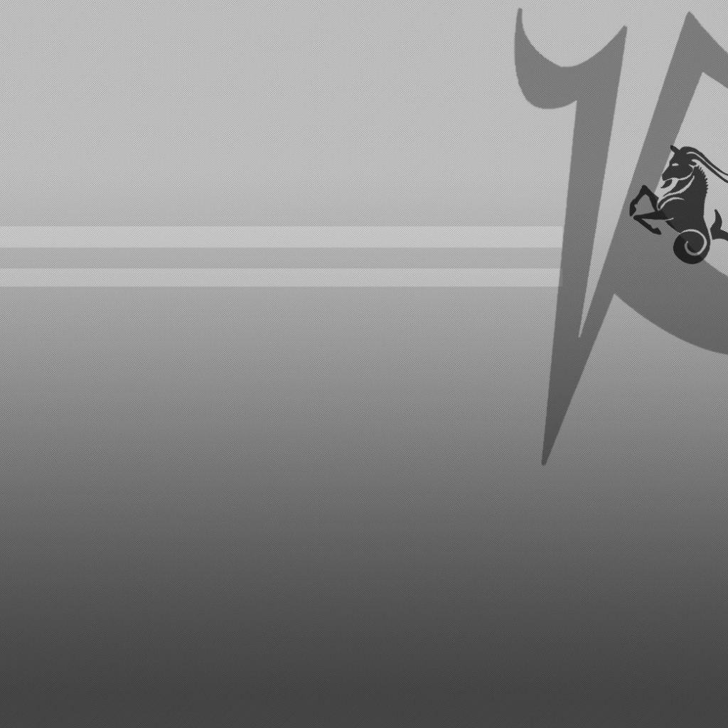 Знак зодиака козерог, серый фон 