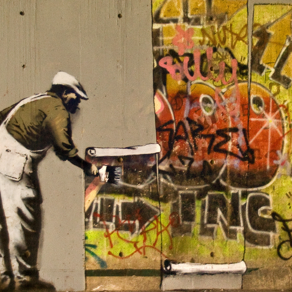 Другой взгляд на граффити, художник Бэнкси