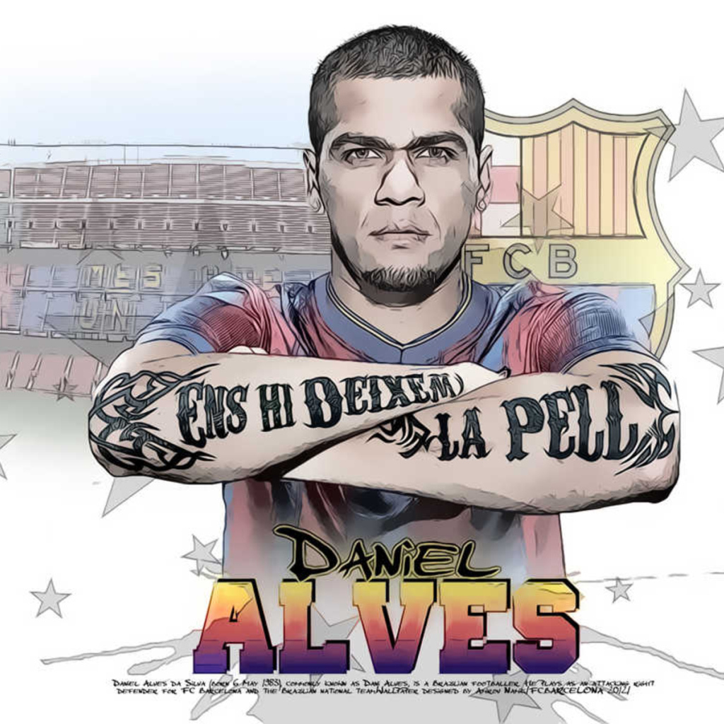 Барселона Даниэл Алвес татуировки