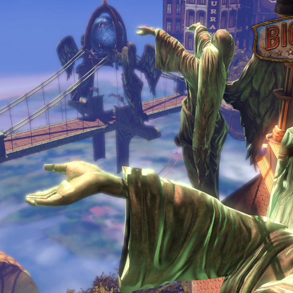 Bioshock Infinite: статуи ангелов