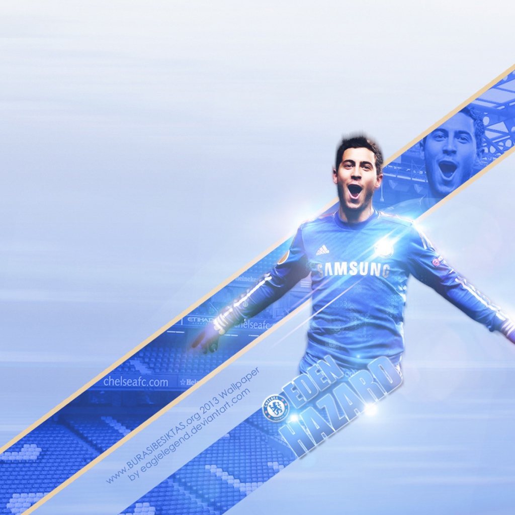 Челси Эден Азар в светлых тонах