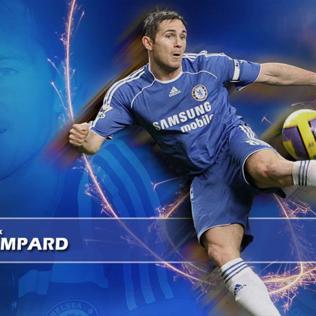  Челси Фрэнк Лэмпард бьет мяч