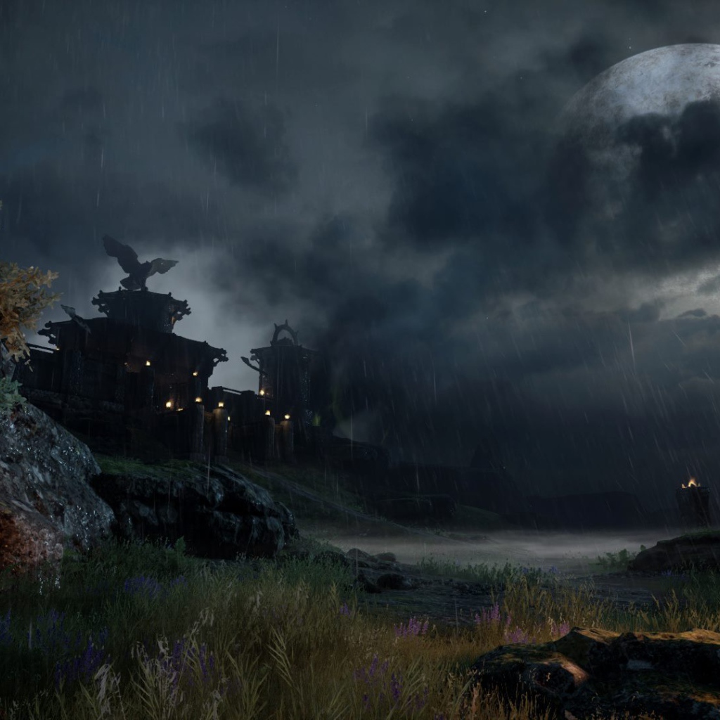 Dragon Age Inquisition: замок в ночное время