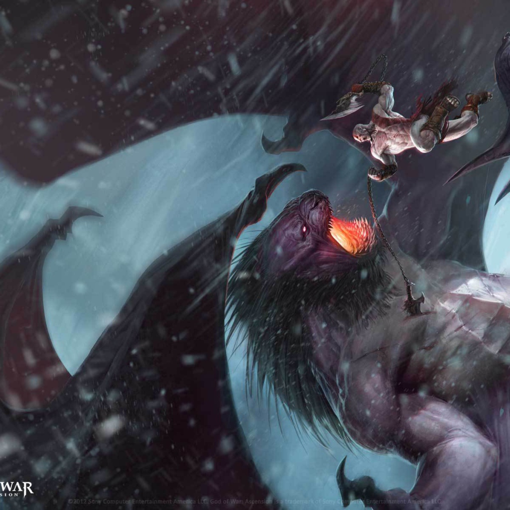 God of War: Ascension: борьба с драконом