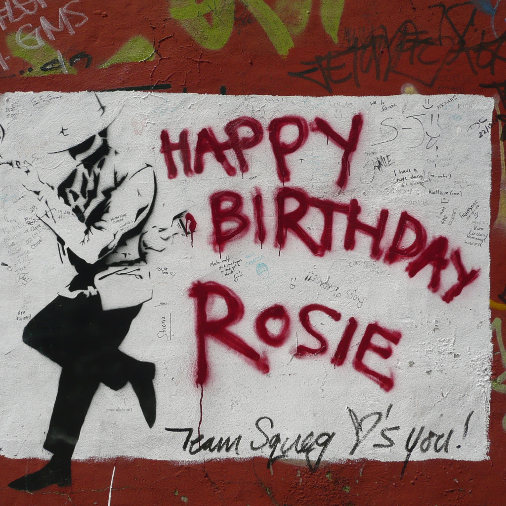 Граффити, с днём рождения, Роузи