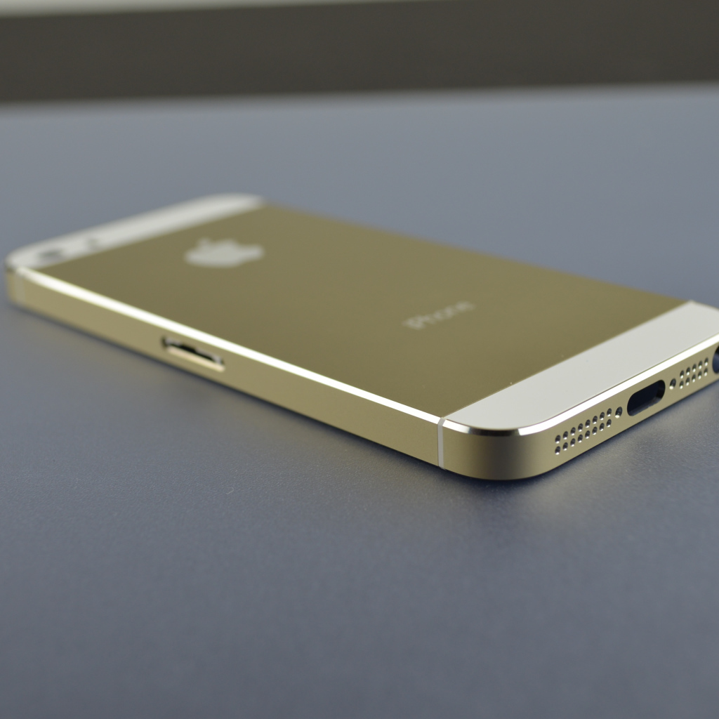 Iphone 5S on a gray table