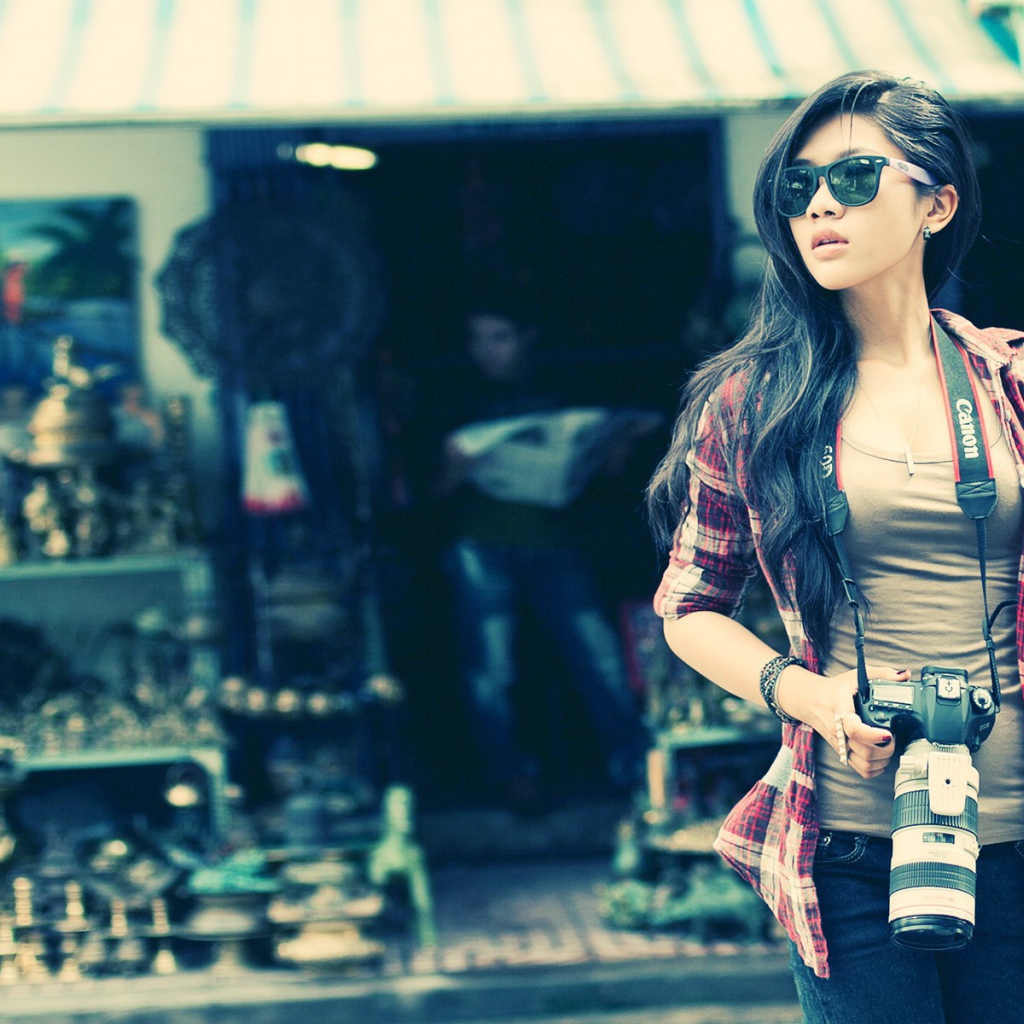 Кореянка, причёска swag