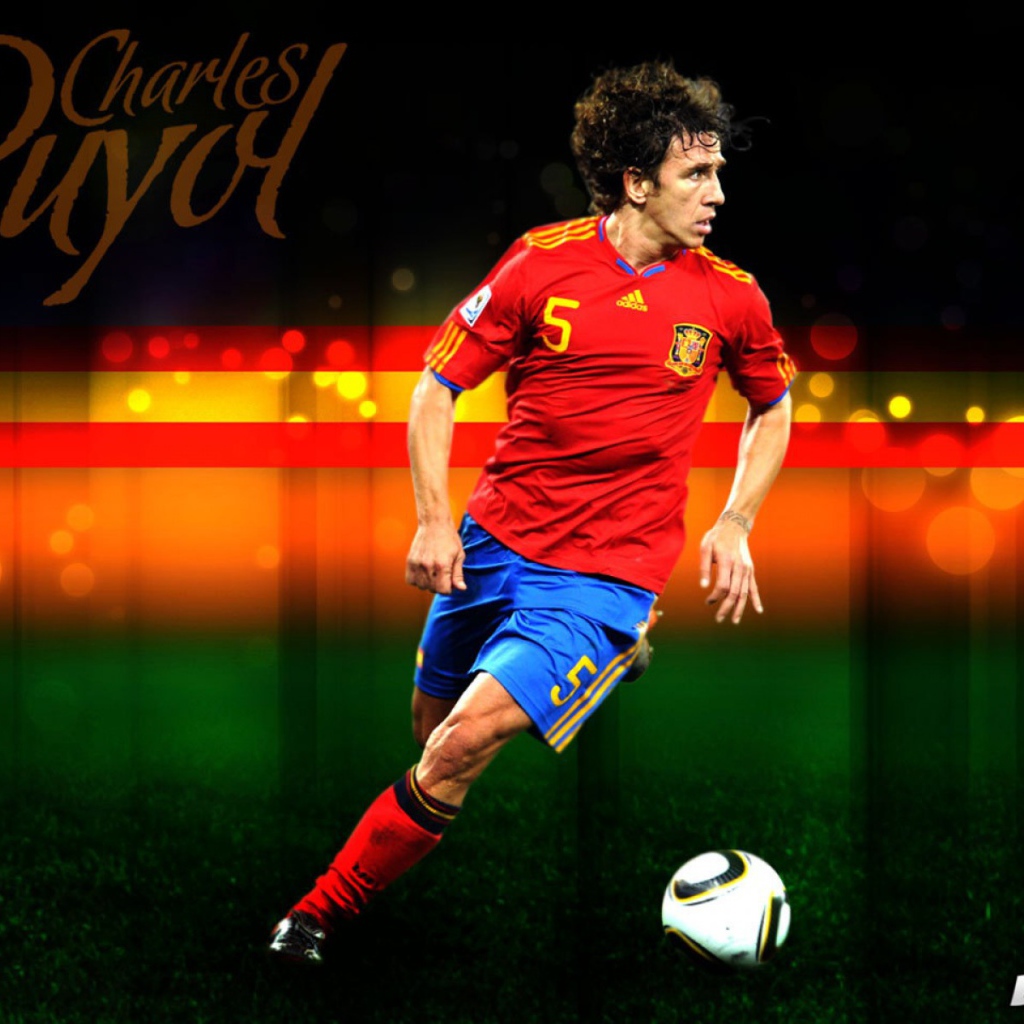 The defender football player Barcelona Carles Puyol