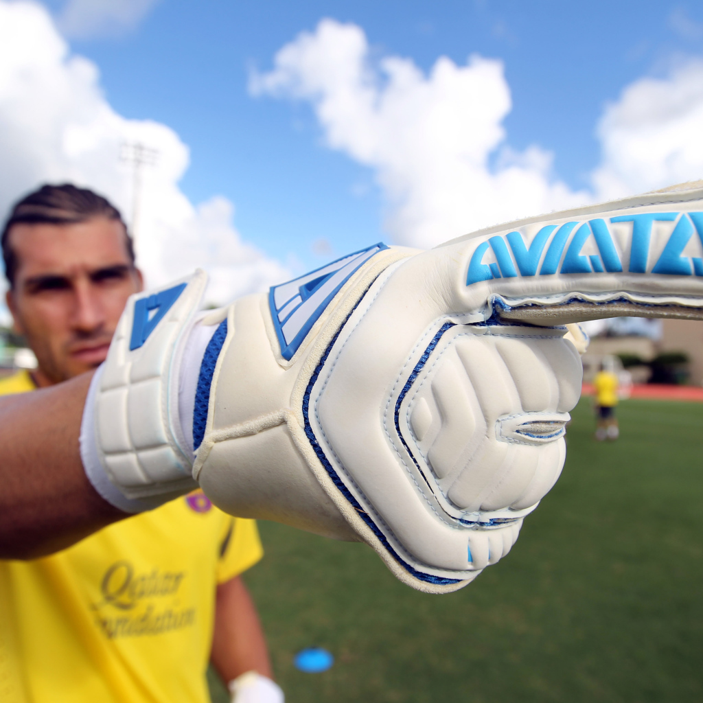 Футболист Барселоны Хосе Пинто на поле