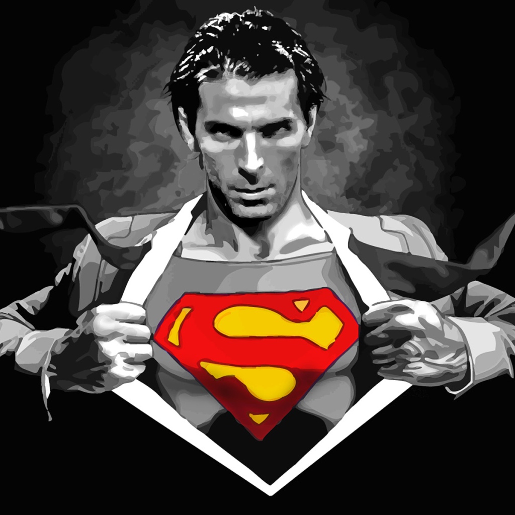  Футболист Ювентуса Джанлуиджи Буффона супермен