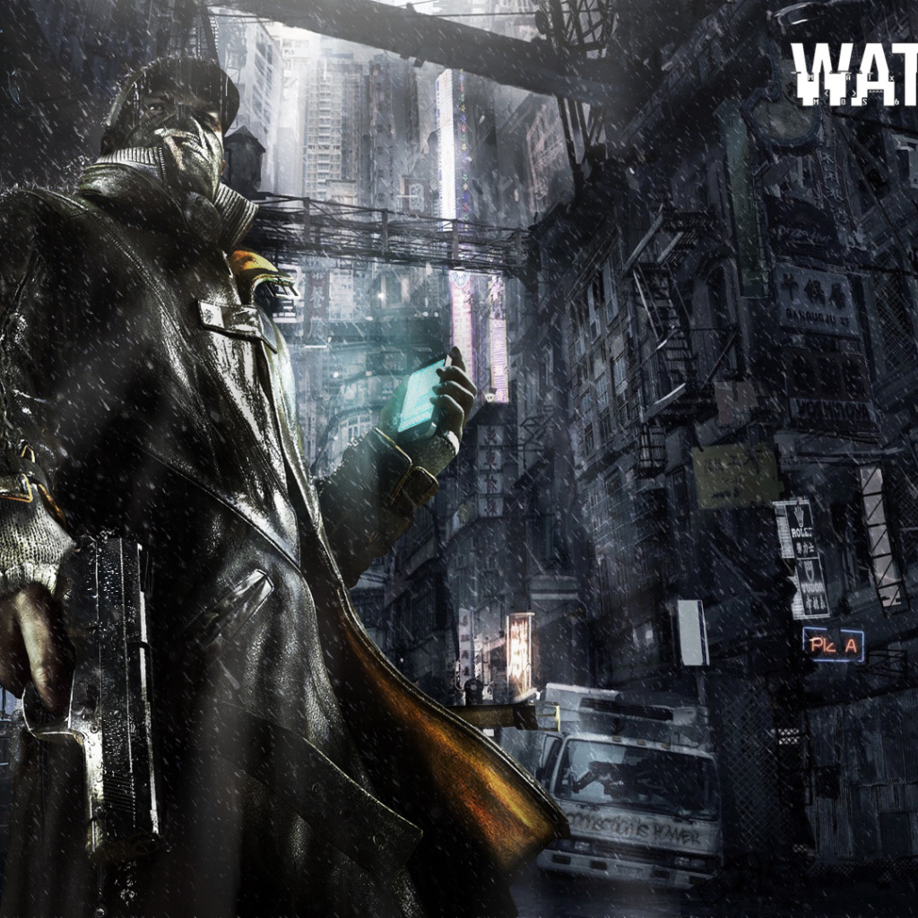 Watch Dogs: герой держит его телефон