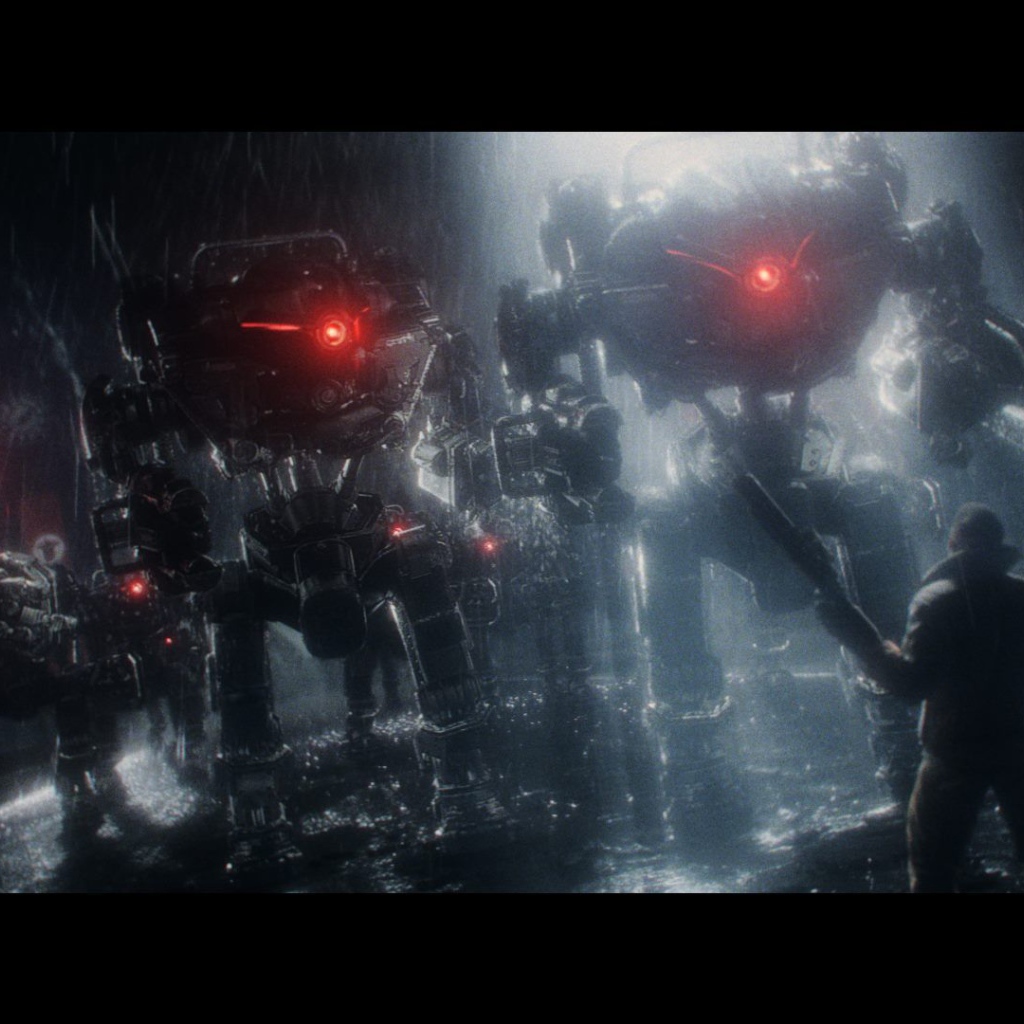 Wolfenstein New Order: патрульные роботы