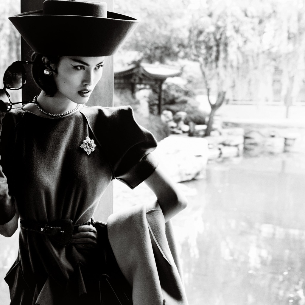Женщина в шляпе, ретро фото