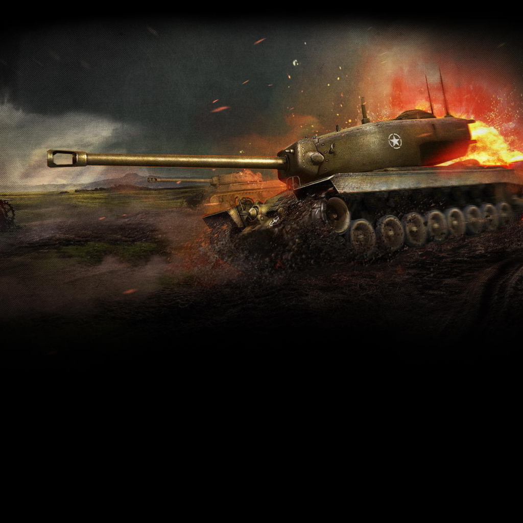 американский танк в огне
