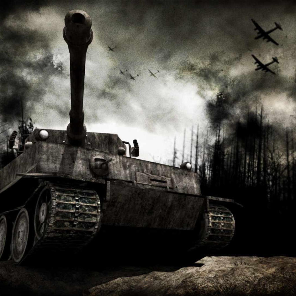World of Tanks: танк в темном лесу