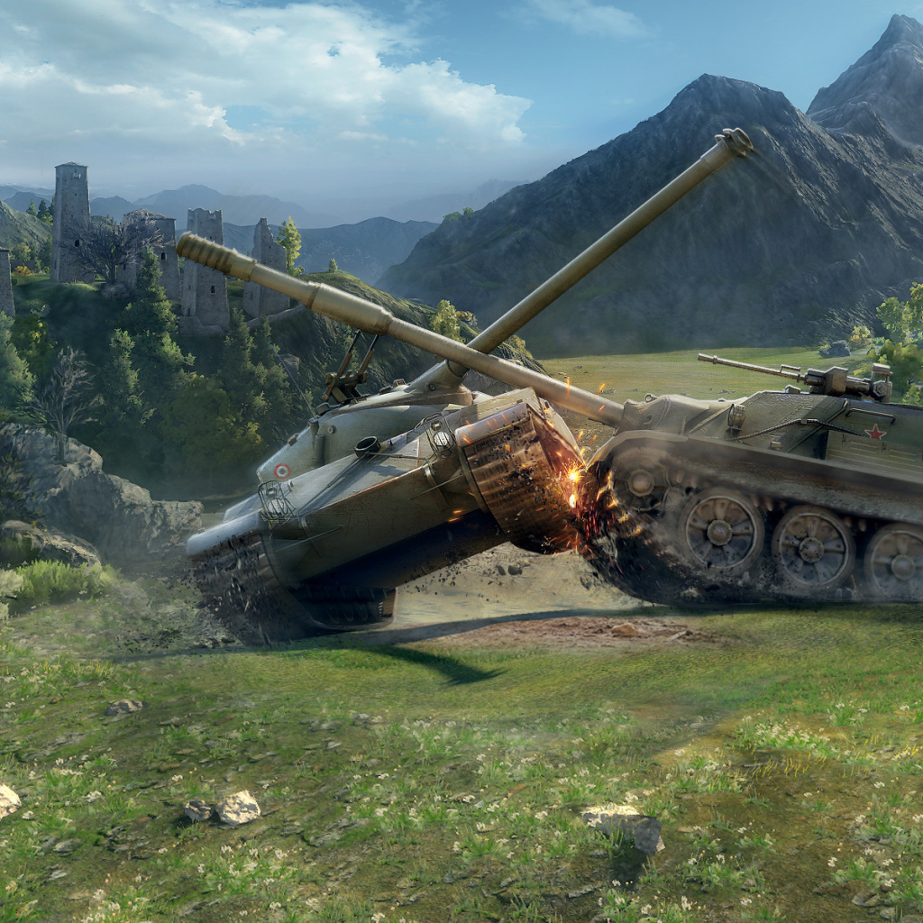 World of Tanks: two tanks had an accident