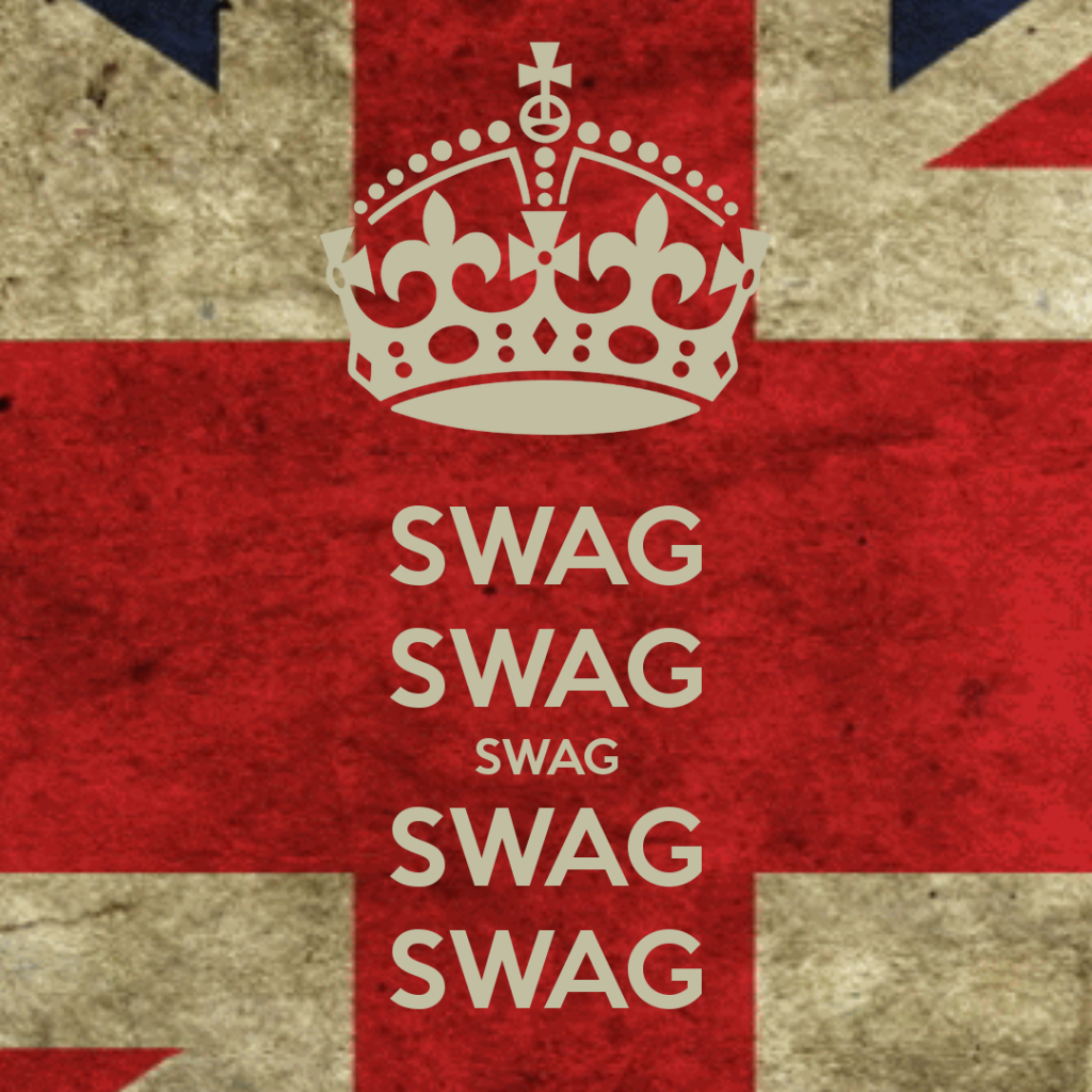 Надпись swag и флаг