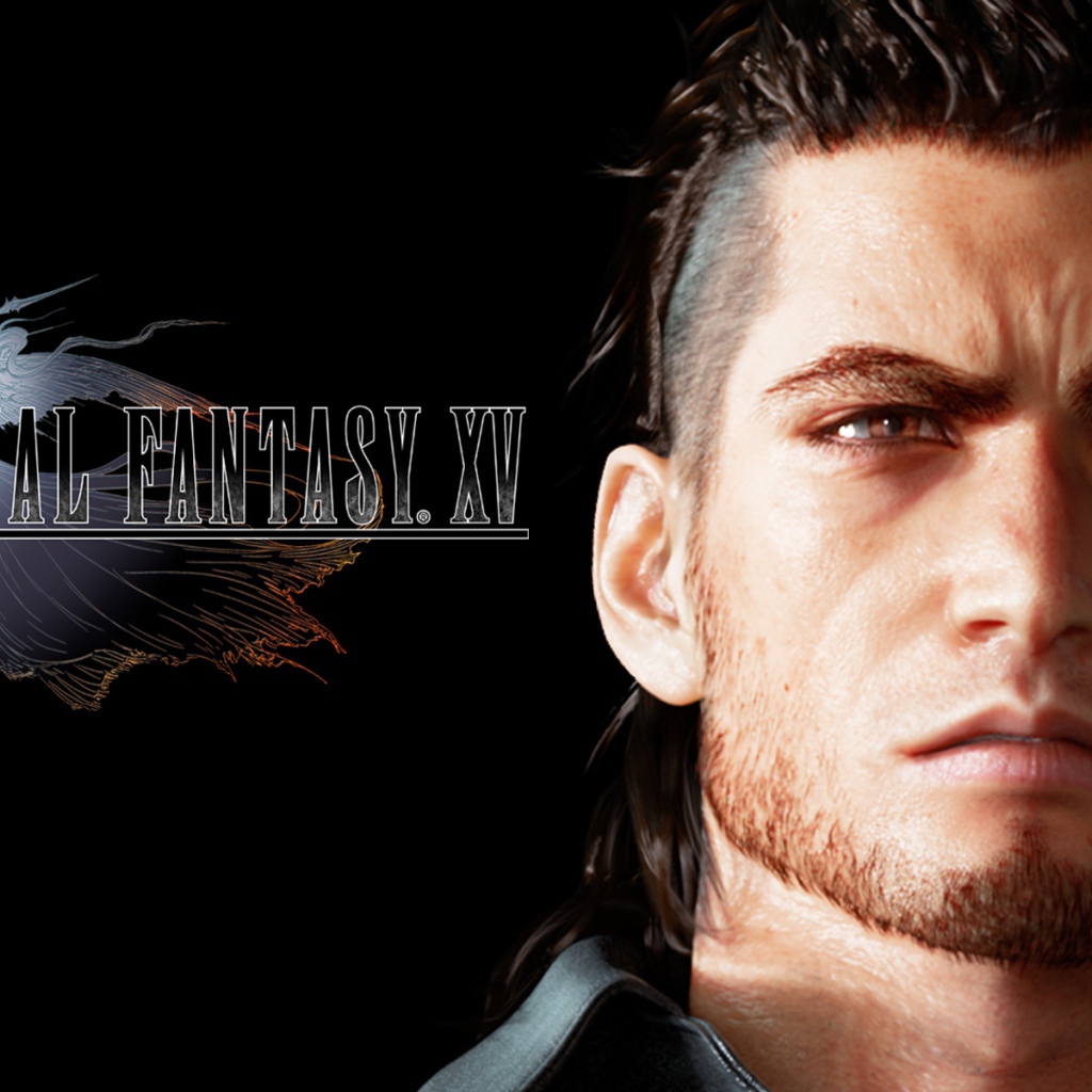 Герой игры на черном фоне Final Fantasy XV