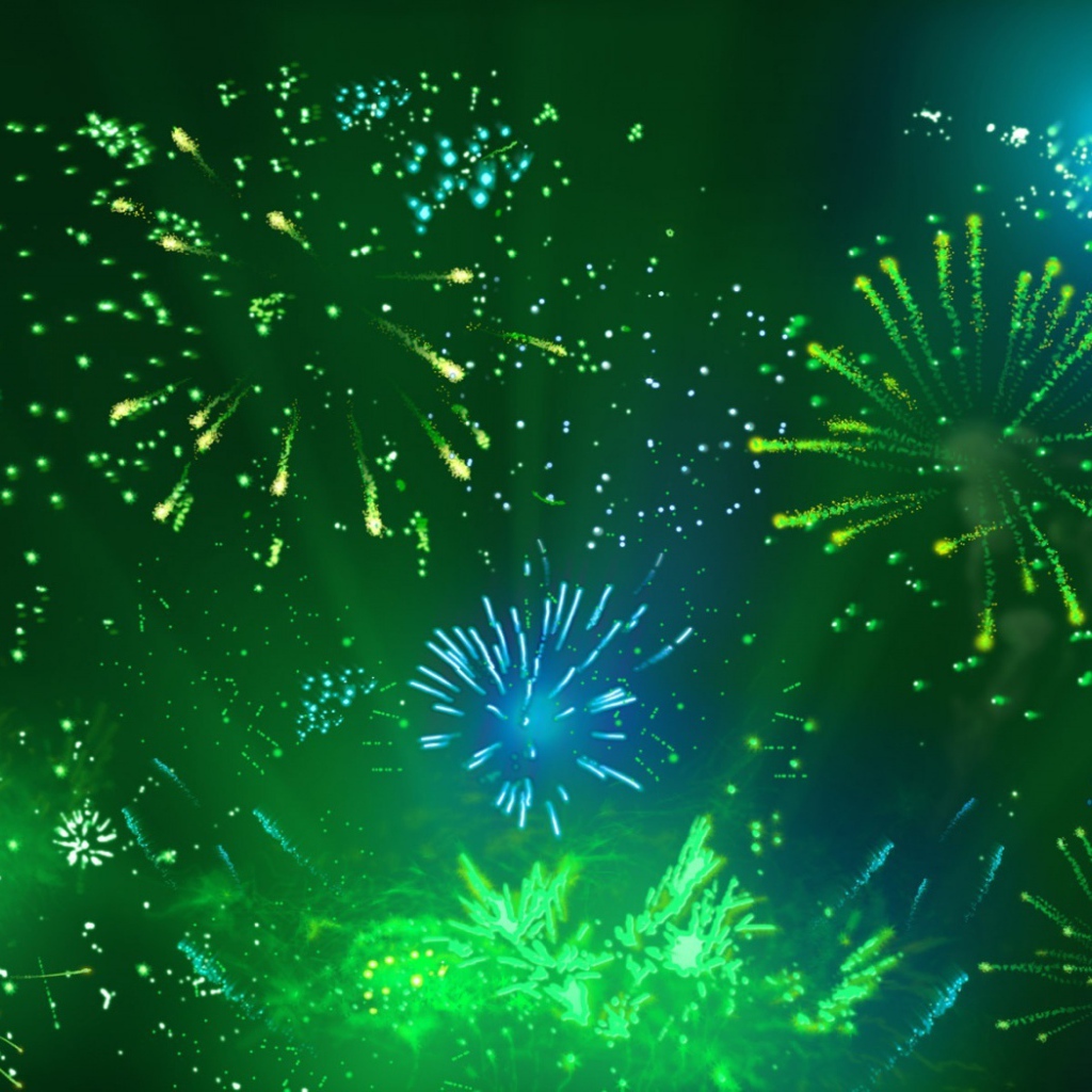 Зеленые фейерверки