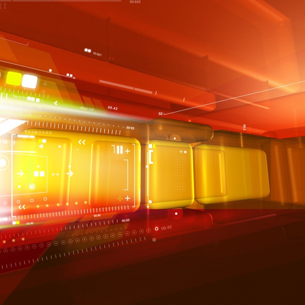 Оранжевый техно дизайн 