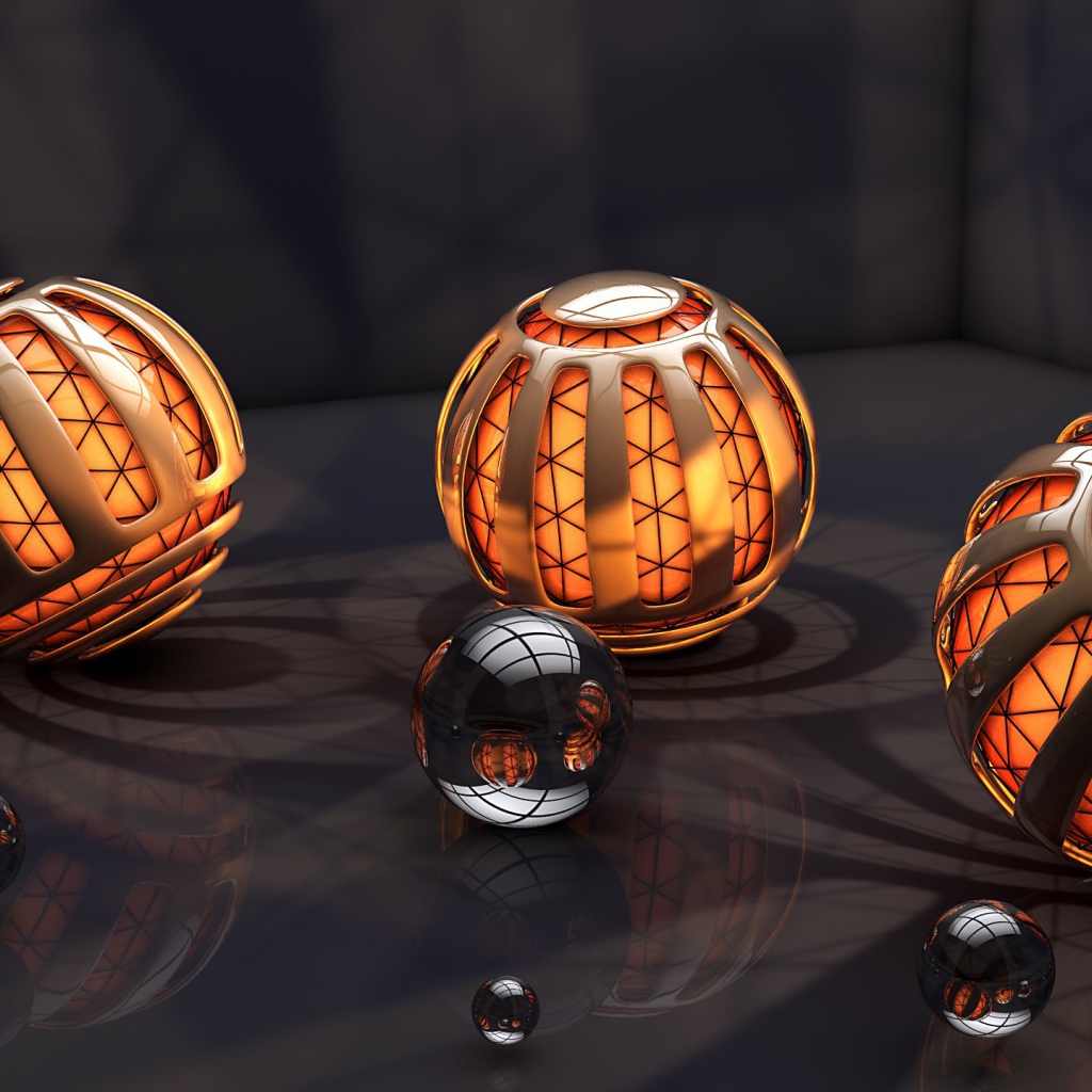 Шары на 3D рисунке