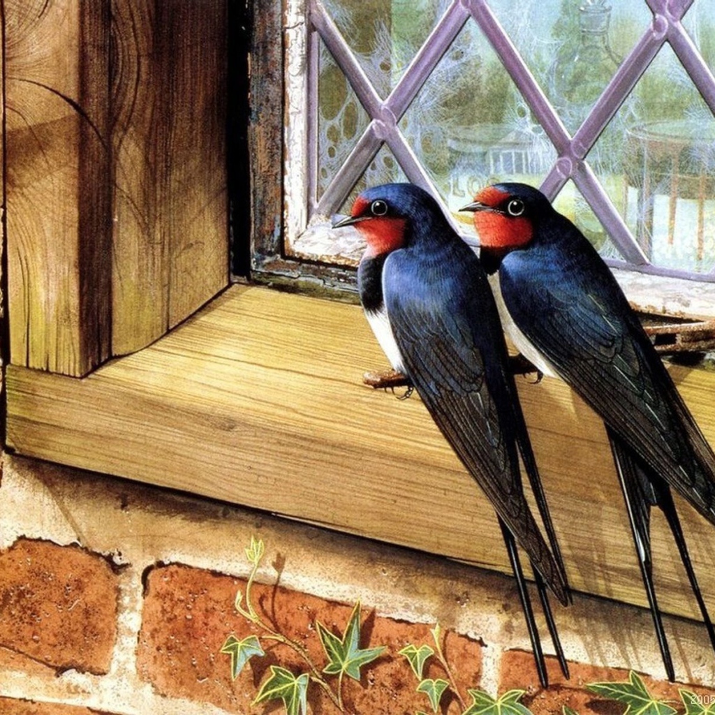 Пара птичек