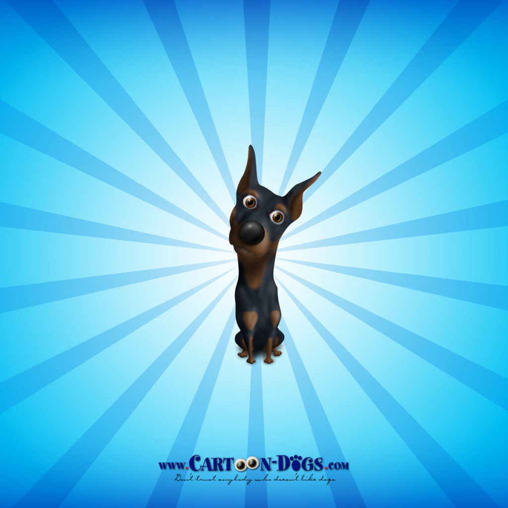 Доберман из мультфильма