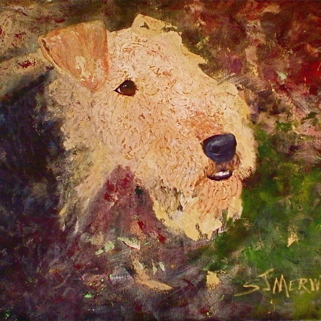 Рисунок собаки эрдельтерьера