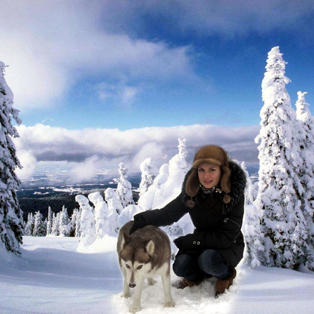 Девушка с лайкой